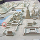 Maqueta donde se muestra la localización de las reservas de agua de Tikal.